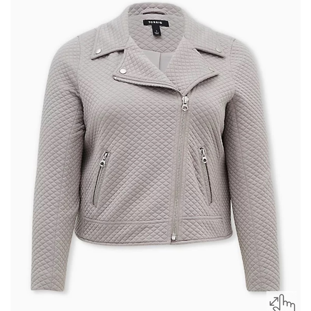 Torrid gray quilted jacket size 4